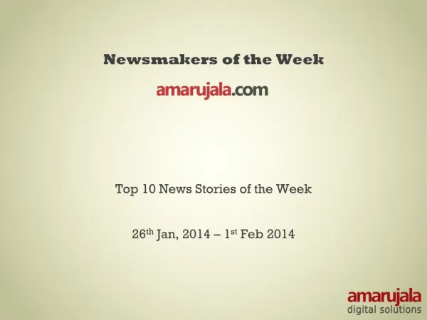 Top 10 News Stories of the Week by Amarujala