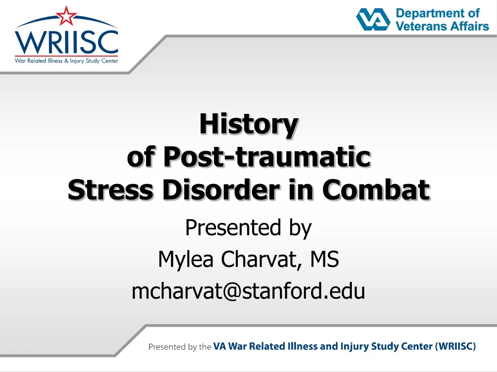 history of post traumatic stress disorder in combat