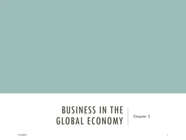 Business in the Global Economy