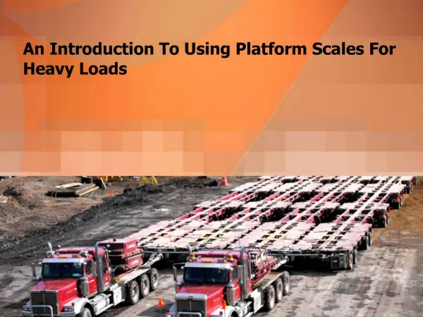 An Introduction To Using Platform Scales For Heavy Loads