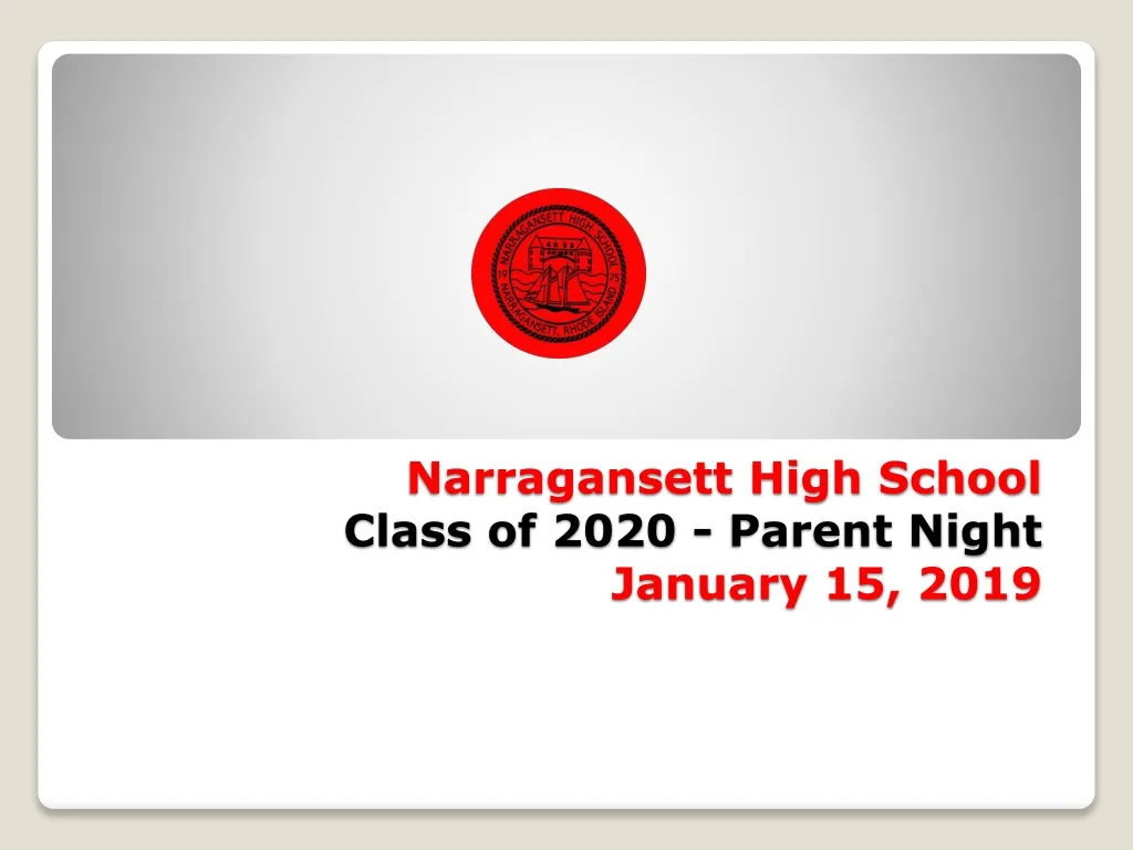 narragansett high school class of 2020 parent night january 15 2019