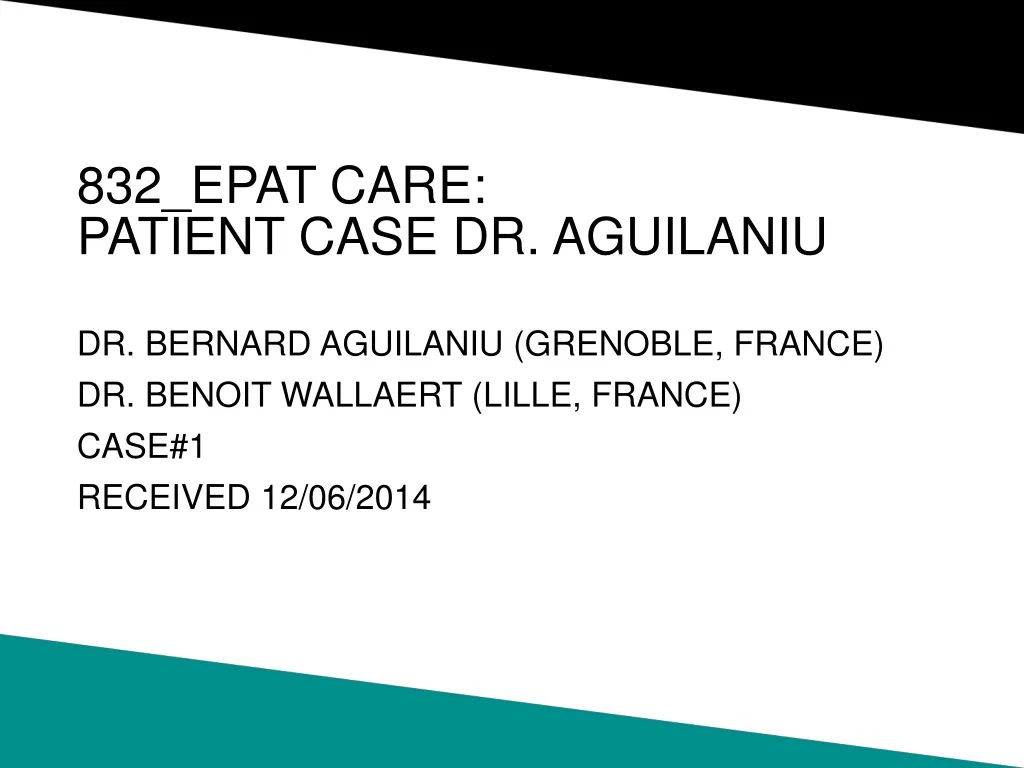 832 epat care patient case dr aguilaniu