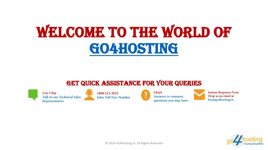 welcome to the world of go4hosting