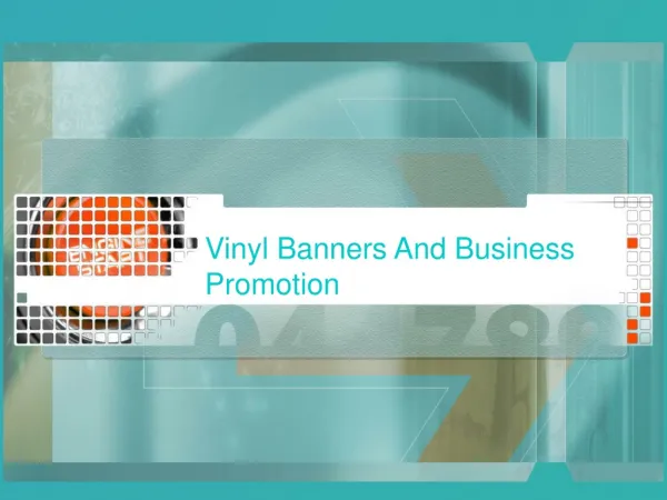Vinyl Banners And Business Promotion