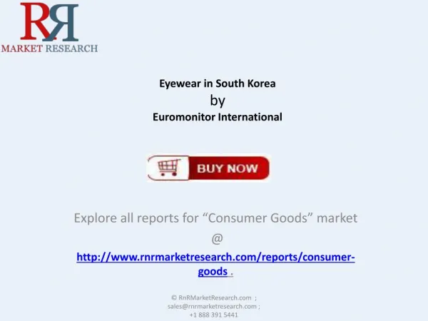South Korea Eyewear Market : Consumer Goods Industry Analysi