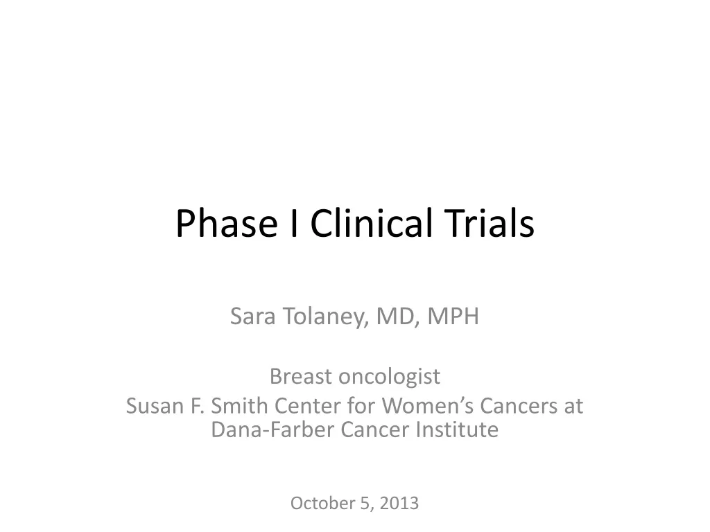 phase i clinical trials