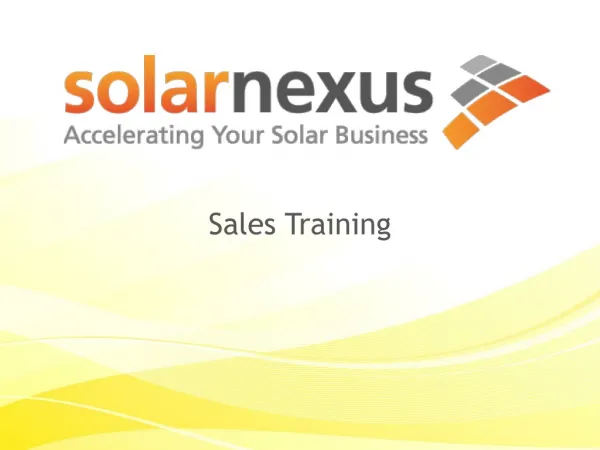 SolarNexus Sales Training