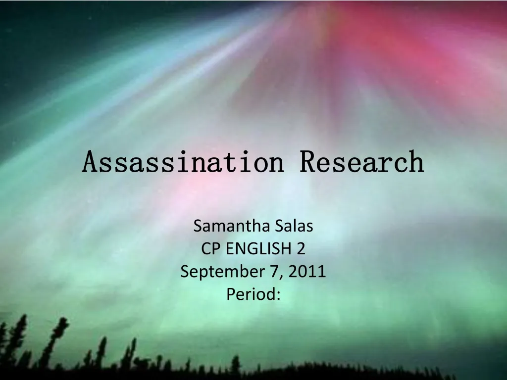 assassination research