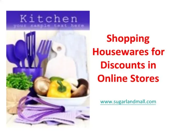 Shopping Housewares for Discounts in Online Stores