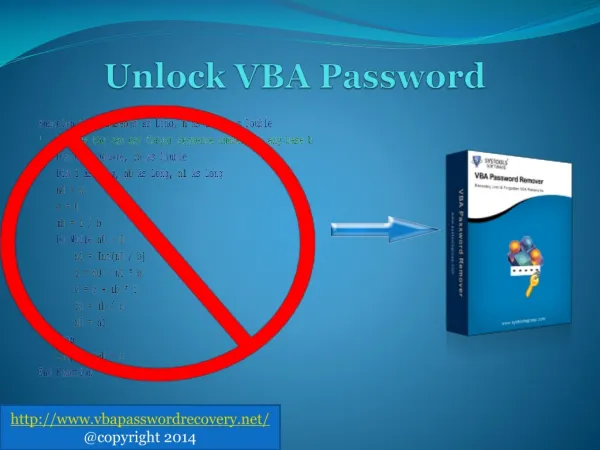 Excel VBA Password Recovery