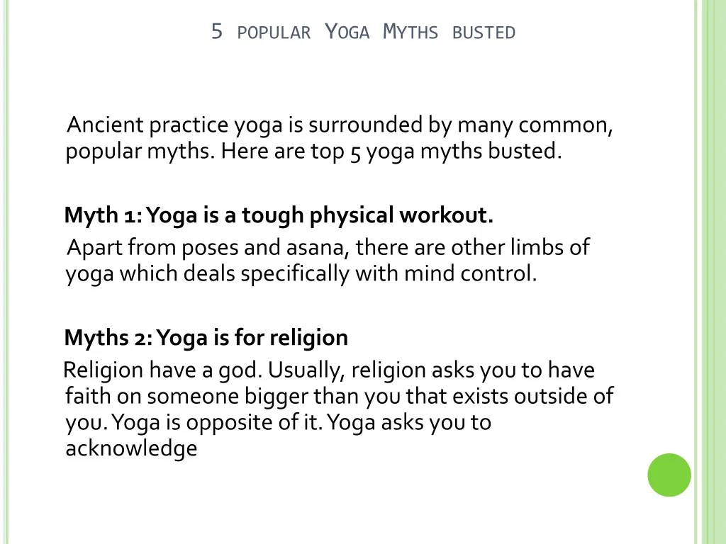 5 popular yoga myths busted