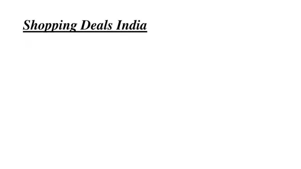 Shopping Deals India