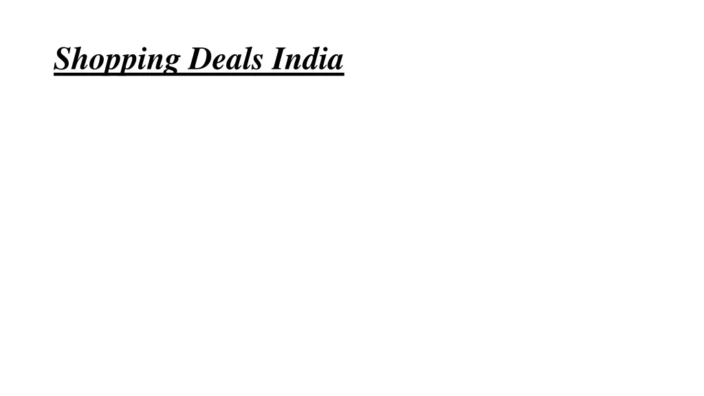 shopping deals india