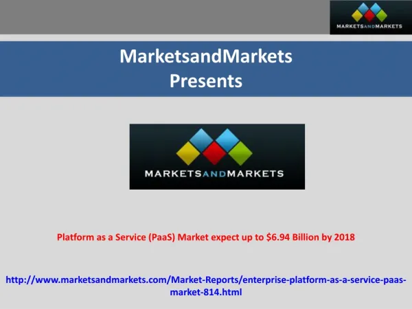 Platform as a Service (PaaS) Market worth $6.94 Billion by 2
