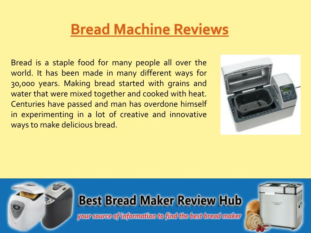 bread machine reviews