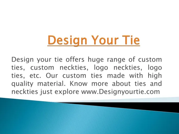 Custom School Ties and Neckties - Design Your Tie