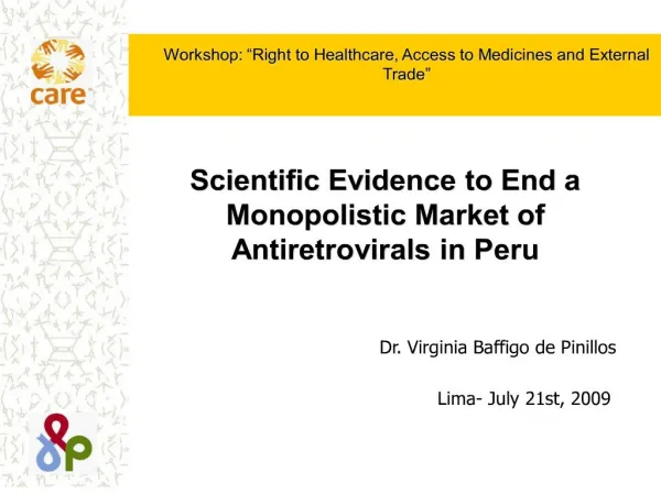 scientific evidence to end a monopolistic market of antiretrovirals in peru