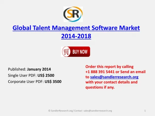 Global Talent Management Software Industry to 2018