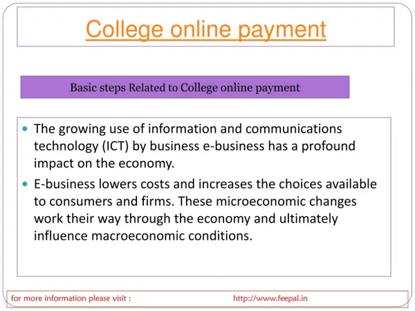 online payment for college fees project through tihe feepal