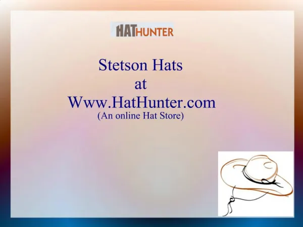 Stetson Hats Online