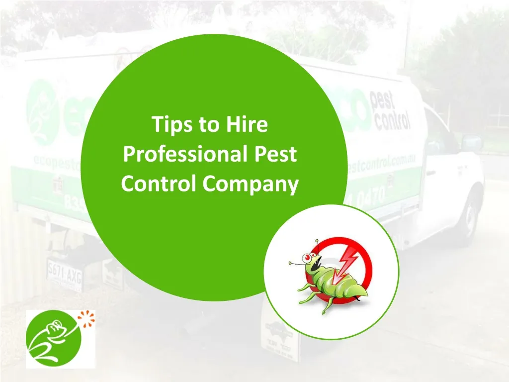 tips to hire professional pest control company