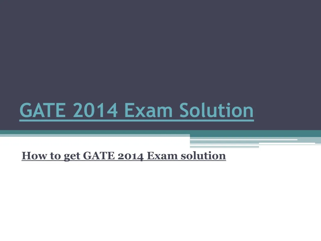 gate 2014 exam solution