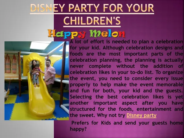Disney party for your children's