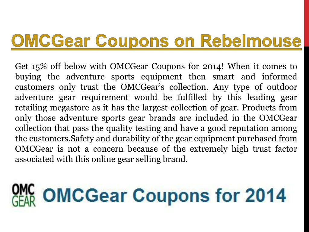 omcgear coupons on rebelmouse