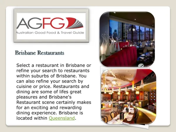 Select A Best Restaurants in Brisbane