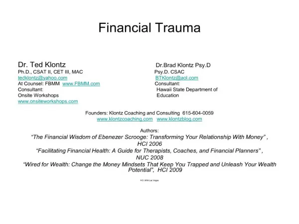 financial trauma