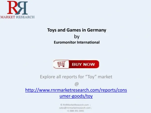 Toys and Games Industry in Germany Forecast to 2018