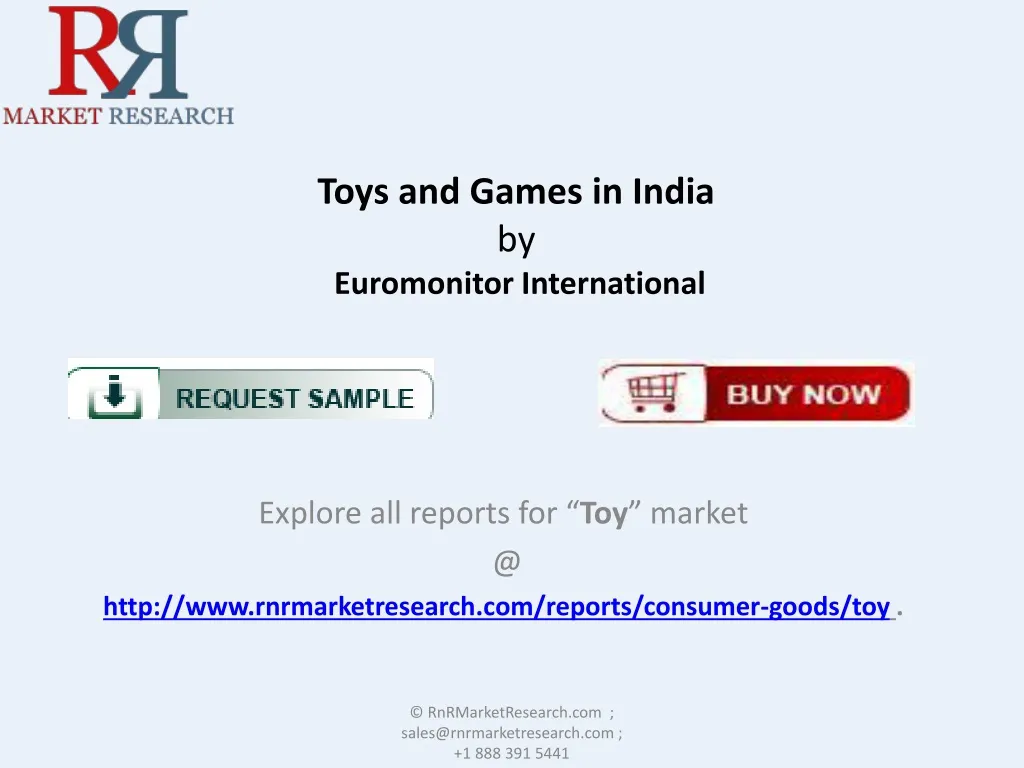 toys and games in india by euromonitor international