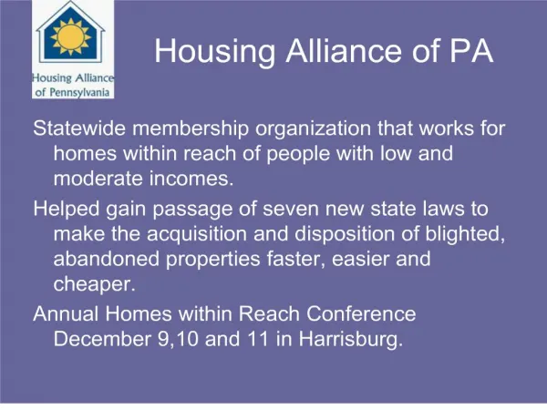 housing alliance of pa