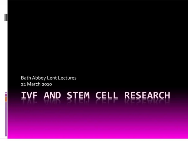 ivf and stem cell research