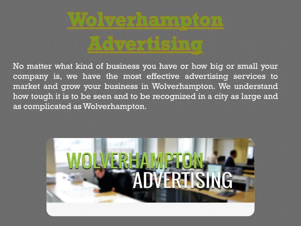 wolverhampton advertising