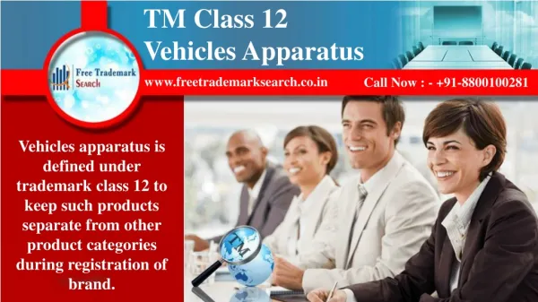 Trademark Class 12 | Vehicles Apparatus
