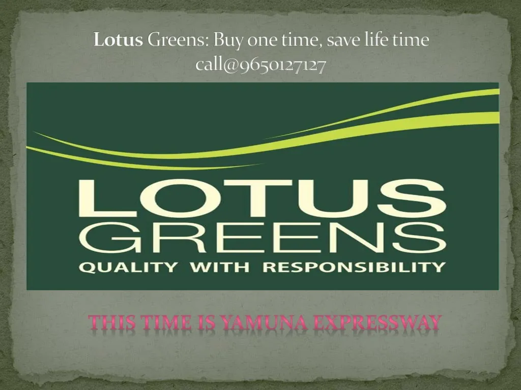 lotus greens buy one time save life time call@9650127127