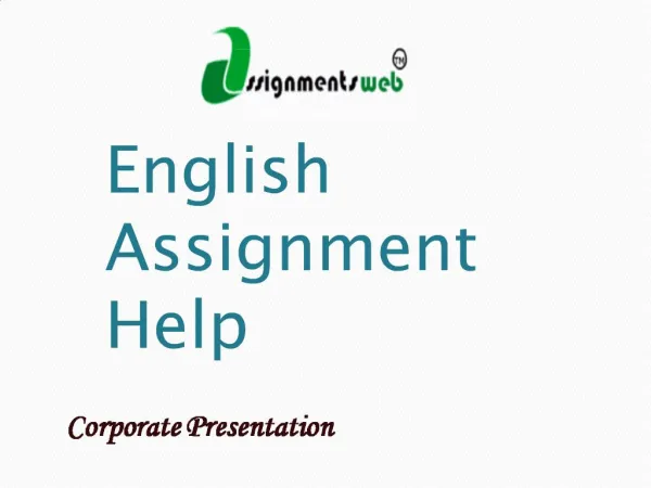 English assignment help, English Homework help
