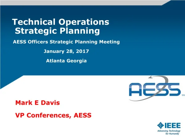 Technical Operations Strategic Planning