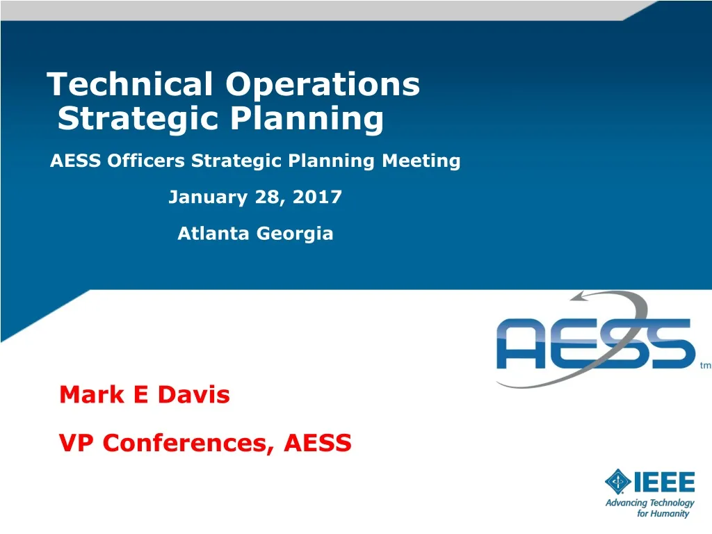 technical operations strategic planning