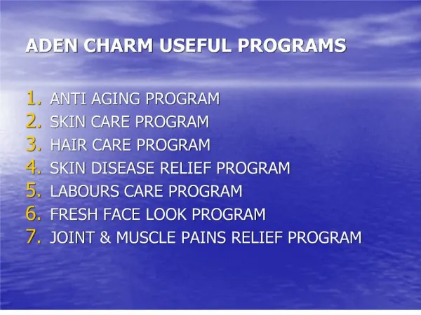 aden charm useful programs