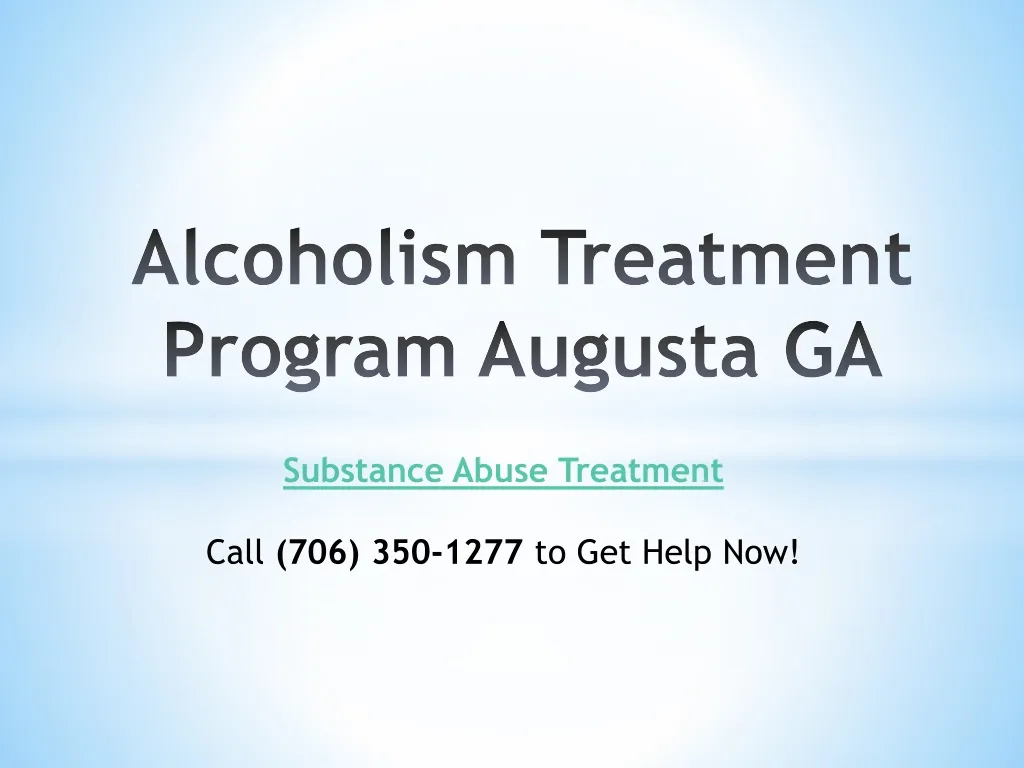 alcoholism treatment program augusta ga