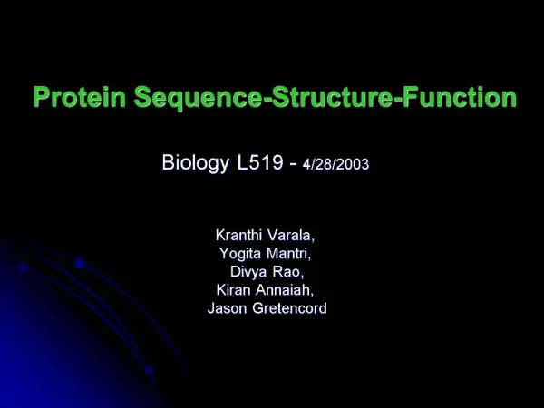 PPT - Protein Structure And Enzyme Function PowerPoint Presentation ...