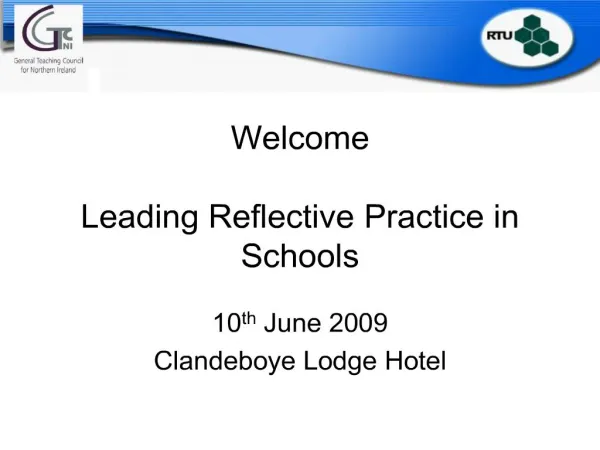 welcome leading reflective practice in schools