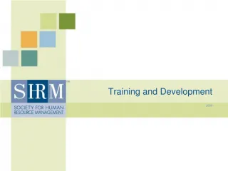 Training and Development - slide 1