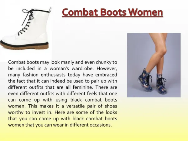 Womens Combat Boots