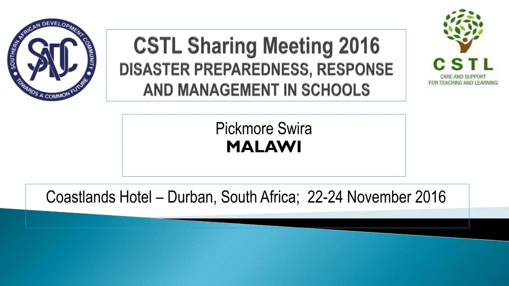 cstl sharing meeting 2016 disaster preparedness response and management in schools