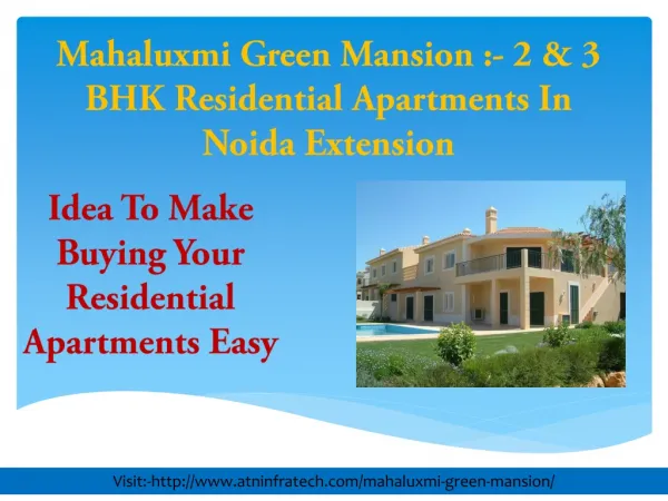 Mahaluxmi Green Mansion Residential Apartments Investing Tip