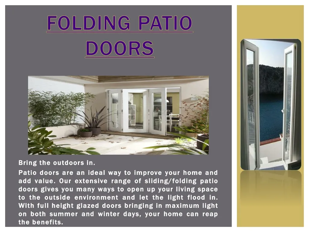 folding patio doors