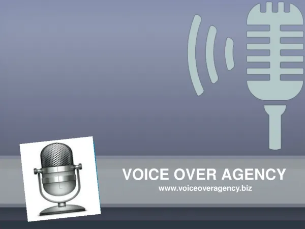 voice over agency